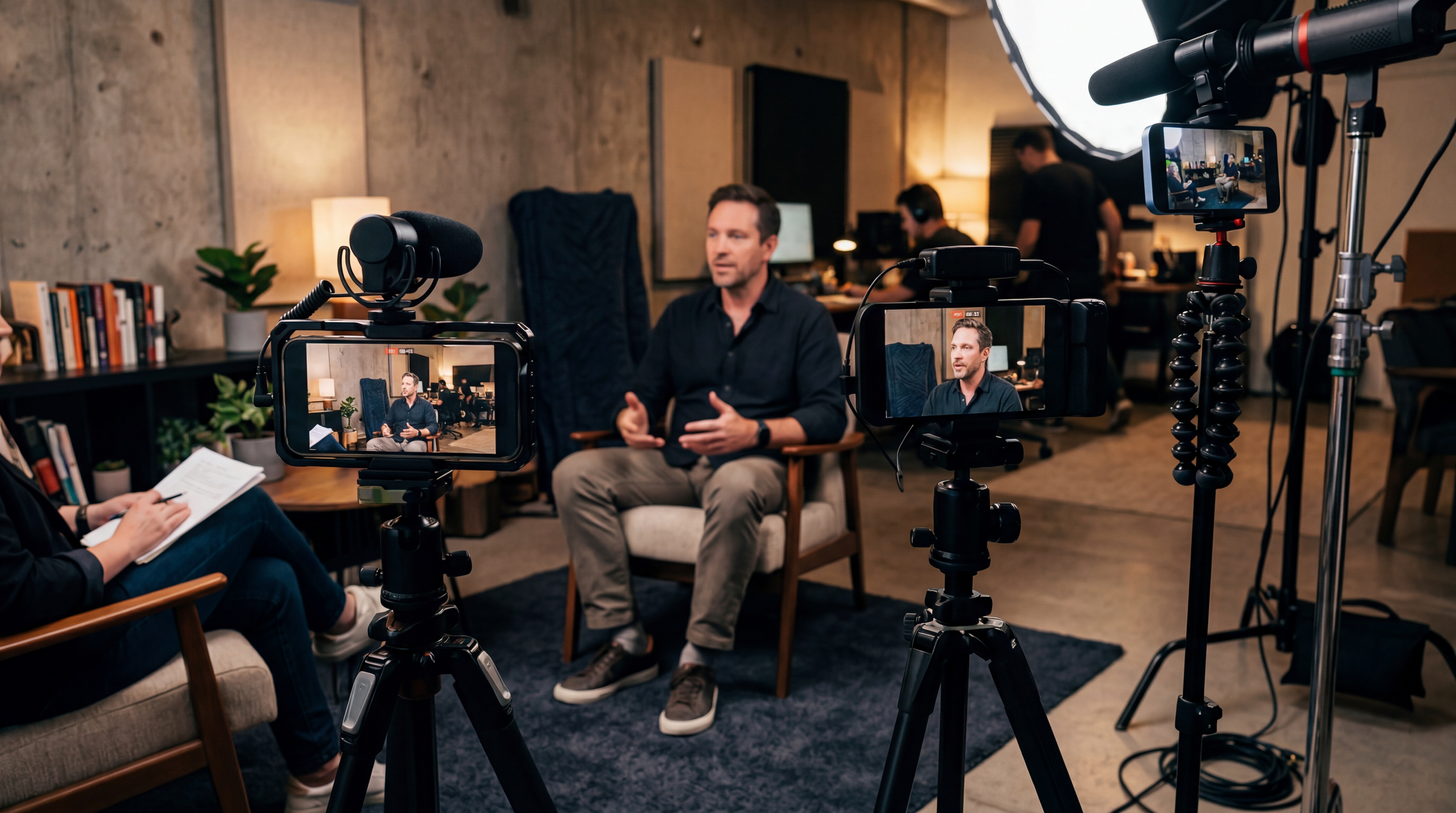 Professional multicam interview setup using iPhones with Angles