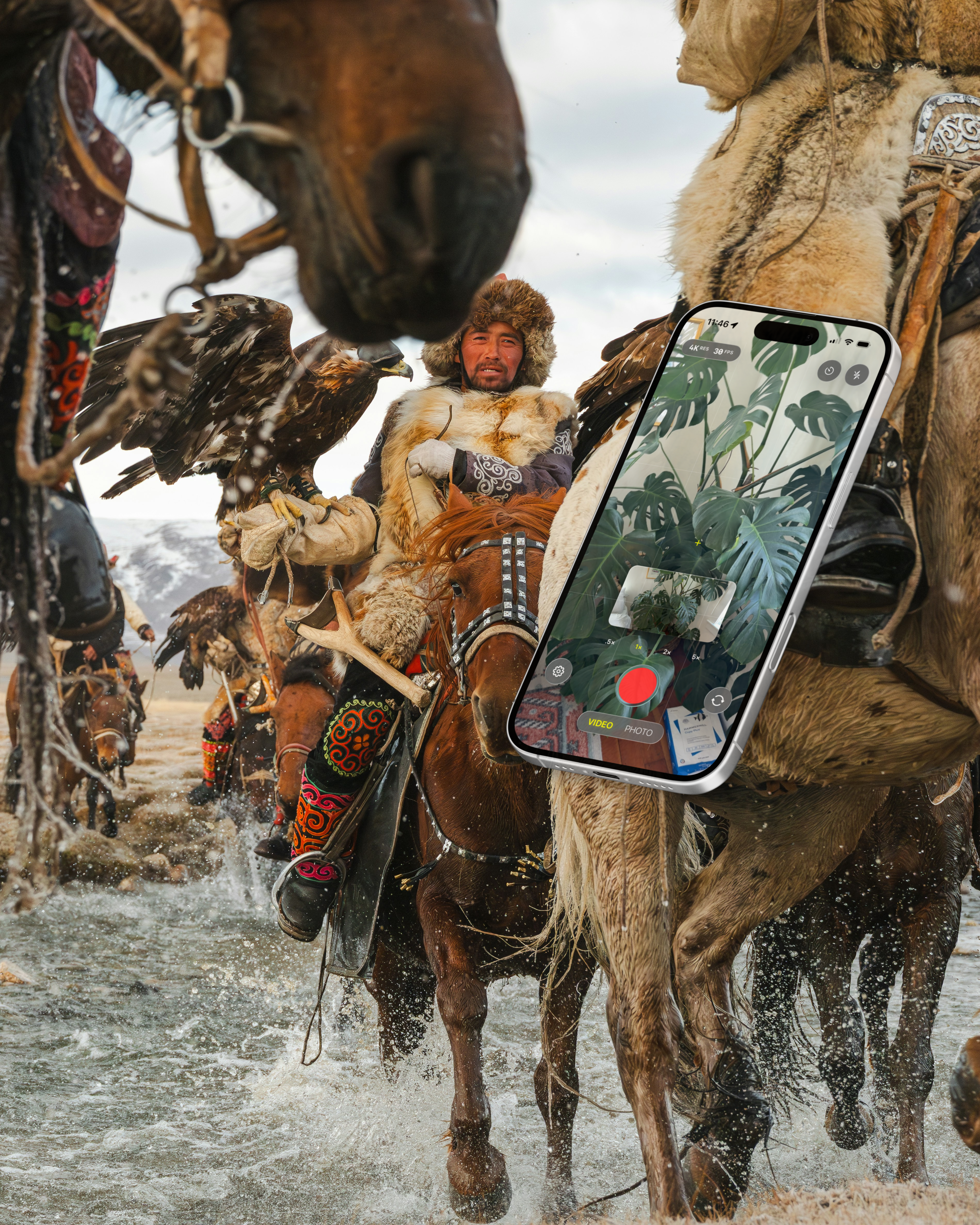 Eagle hunter captured with Angles